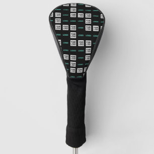 Your Logo or Image   Zig Zag Pattern w/Two Images Golf Head Cover