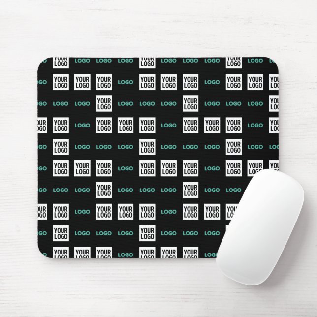 Your Logo or Image | Zig Zag Pattern w/Two Images Mouse Pad (With Mouse)