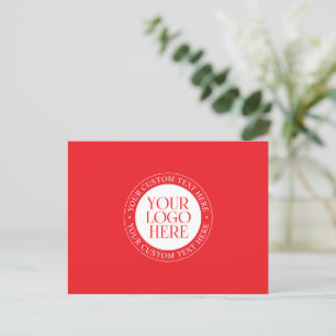 Your Logo or other Image   Christmas Red & White Postcard