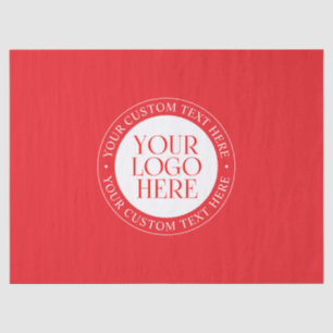 Your Logo or other Image   Christmas Red & White Tissue Paper
