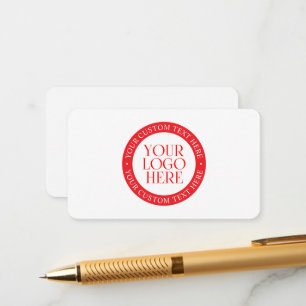 Your Logo or other Image   Christmas White & Red Enclosure Card