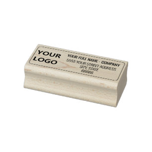 Your Logo or Photo Address Rubber Stamp Template