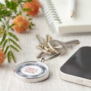 Your Logo or Photo Keychains, Round or Square Key Ring