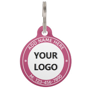 Your Logo or Photo Name Info Pet ID Tag Template