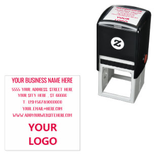Your Logo or Photo Name Info Return Address Stamp