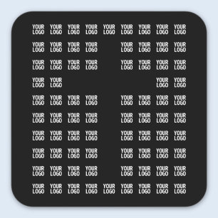 Your Logo or Uploaded Image Cross Pattern Square Sticker