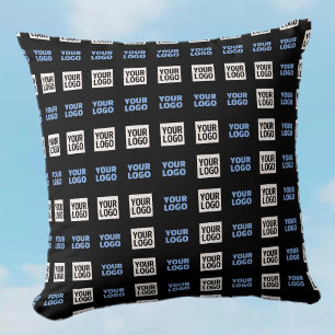 Your Logo or Uploaded Image   Geometric Pattern  Cushion