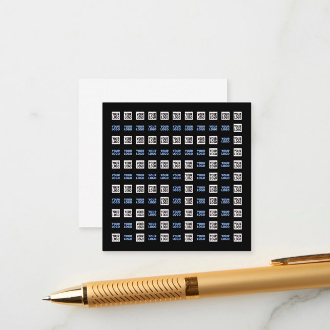 Your Logo or Uploaded Image | Geometric Pattern  Enclosure Card (Front/Back In Situ)