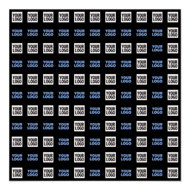 Your Logo or Uploaded Image | Geometric Pattern  Poster (Front)