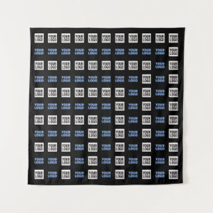 Your Logo or Uploaded Image Geometric Pattern Tapestry