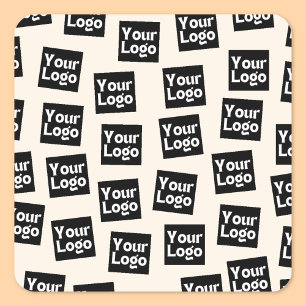 Your Logo/other Uploaded Image   Random Placement Square Sticker