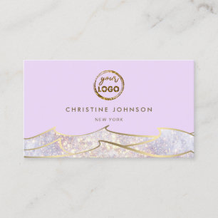 your logo   pearlescent waves design business card