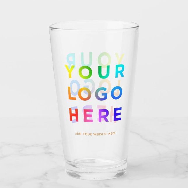 Your Logo Personalised Beer glasses 16oz Any colou (Front)