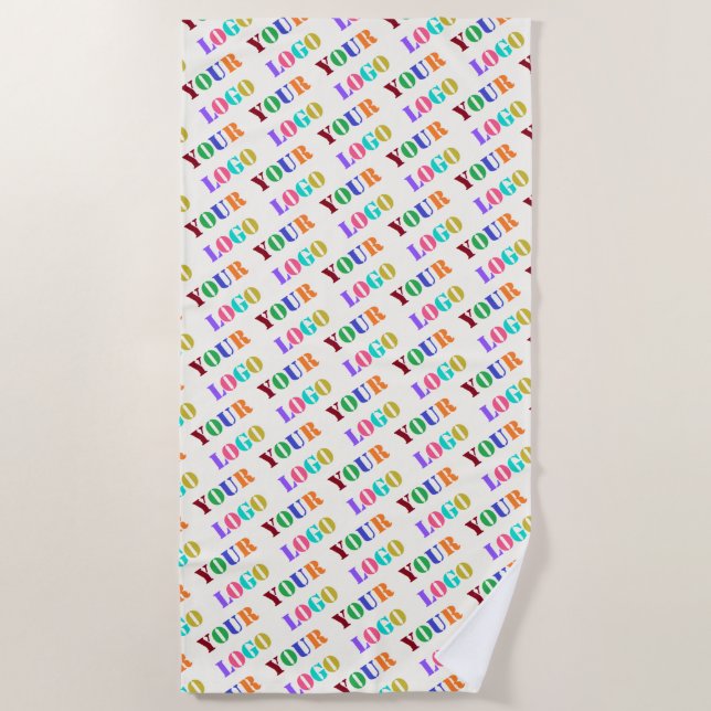 Your Logo Photo Colour Beach Towel Promotional Gif (Front)