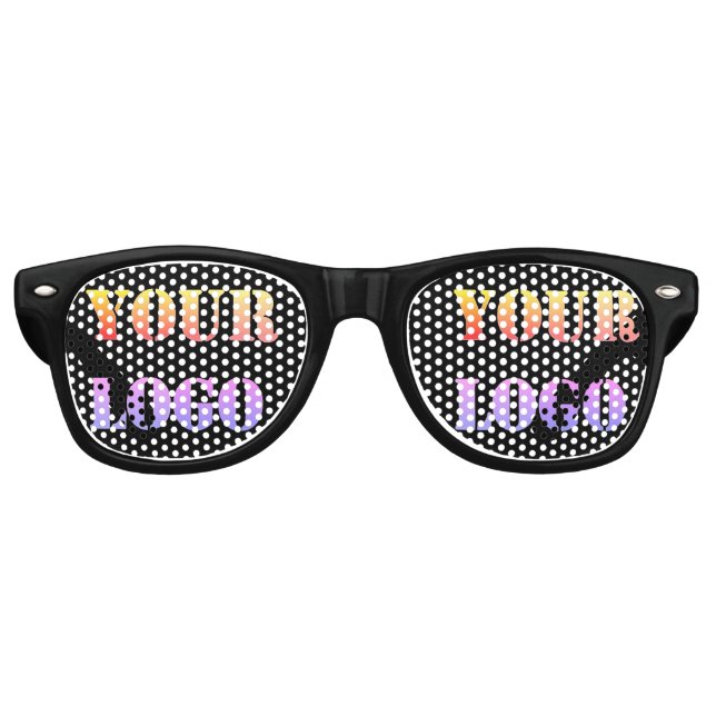 Your Logo Photo Colours Company Party Sunglasses (Front)