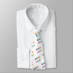 Your Logo Photo Colours Neck Tie Business Promotio
