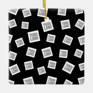 Your Logo, Photo or other Image   Random Placement Ceramic Ornament