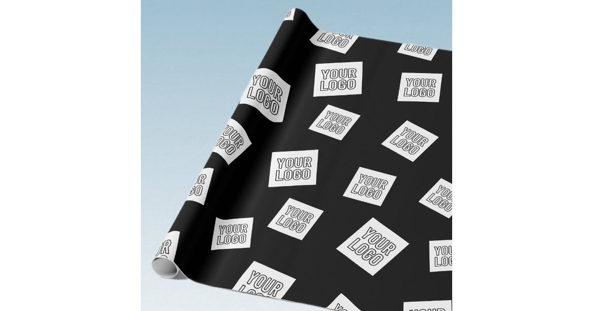 Random Wrapping Paper Your Logo, Photo or other Image | Random Placement Wrapping Paper | Zazzle