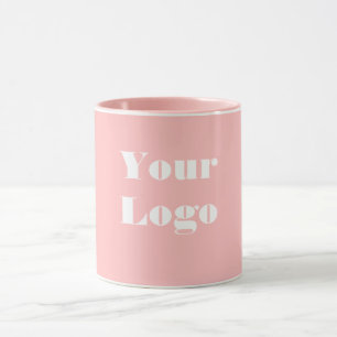 Your Logo Pink White  Mug