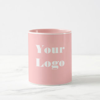 Your Logo Pink White Mug