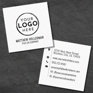 Your Logo Professional Minimalist Square Business Card