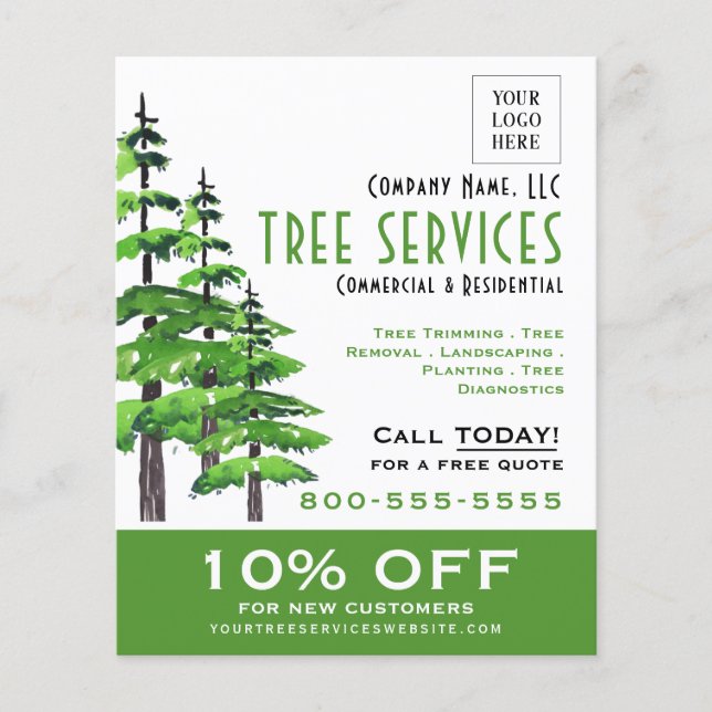 Your Logo Professional Tree Services Flyer (Front)