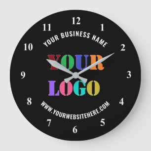 Your Logo Promotional Business Clock Choose Colour