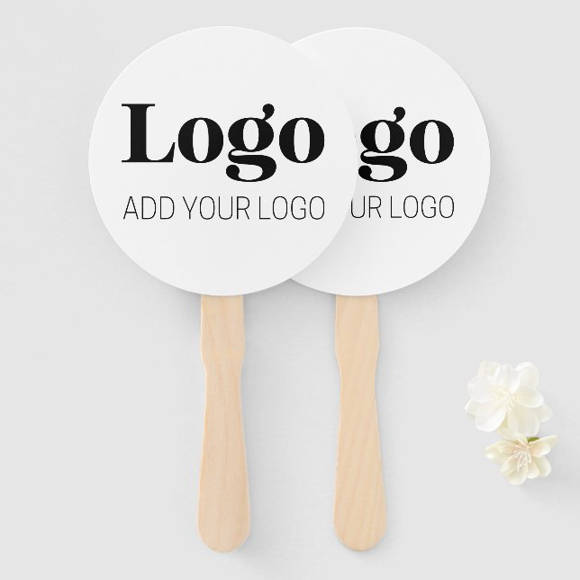 Your Logo | Promotional Modern Corporate  Hand Fan (Front and Back)