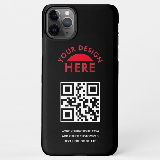 Your Logo & QR Code Business Promotiona iPhone Cas iPhone Case (Back)