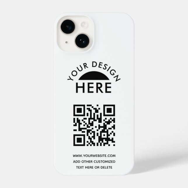 Your Logo & QR Code Business Promotiona  iPhone Case (Back)