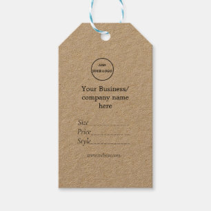 Your logo QR website social price tags