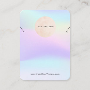 Your Logo Rainbow Necklace Display  Card Large