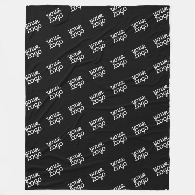 Your Logo Repeated (automatically) Fleece Blanket (Front)