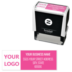 Your Logo Return Address Colour Self-inking Stamp