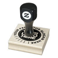 Your Logo Round and bold rubber ink stamp