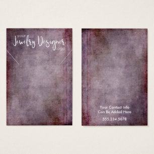 Your Logo Rustic Raspberry Necklace Holder Card