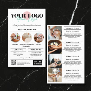 Your Logo Services Beauty Salon Marketing Flyer
