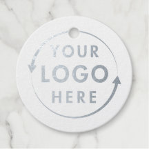 Your Logo Silver Foil Gift Tag