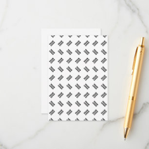 Your Logo Simple Alternating Repeating Pattern Enclosure Card