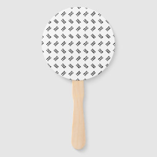 Your Logo   Simple Alternating Repeating Pattern Hand Fan