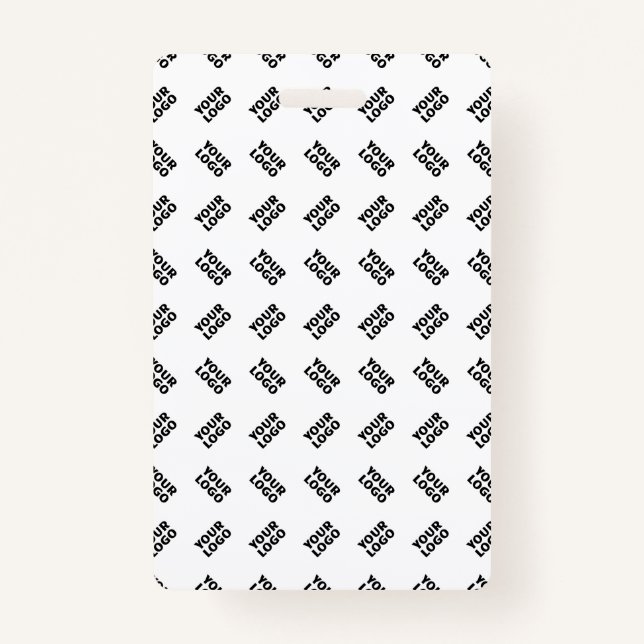 Your Logo | Simple Alternating Repeating Pattern ID Badge (Front)