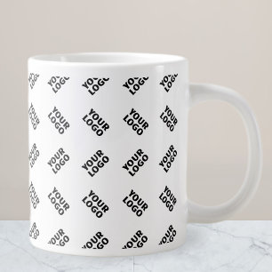 Your Logo   Simple Alternating Repeating Pattern Large Coffee Mug