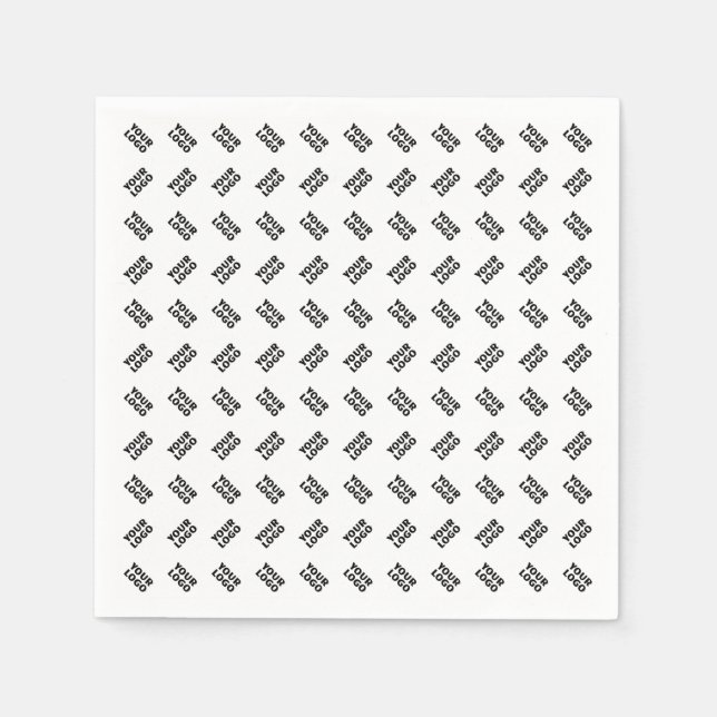 Your Logo | Simple Alternating Repeating Pattern Napkin (Front)