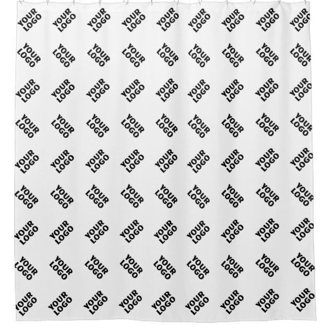 Your Logo | Simple Alternating Repeating Pattern Shower Curtain (Front)