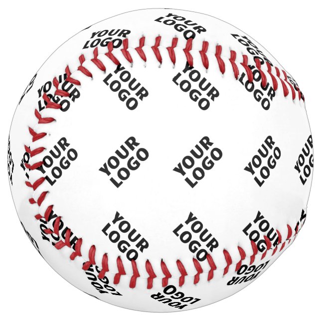 Your Logo | Simple Alternating Repeating Pattern Softball (Front Left)