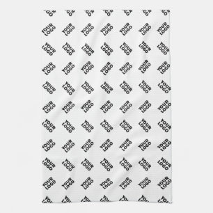 Your Logo   Simple Alternating Repeating Pattern Tea Towel