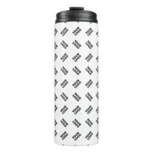 Your Logo   Simple Alternating Repeating Pattern Thermal Tumbler