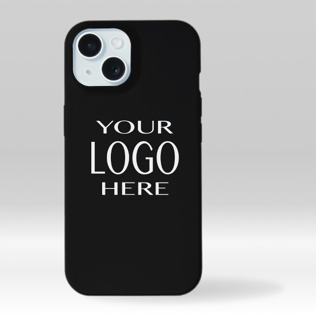 Your Logo | Simple Logo Replacement Dark Grey iPhone 15 Case (Creator Uploaded)