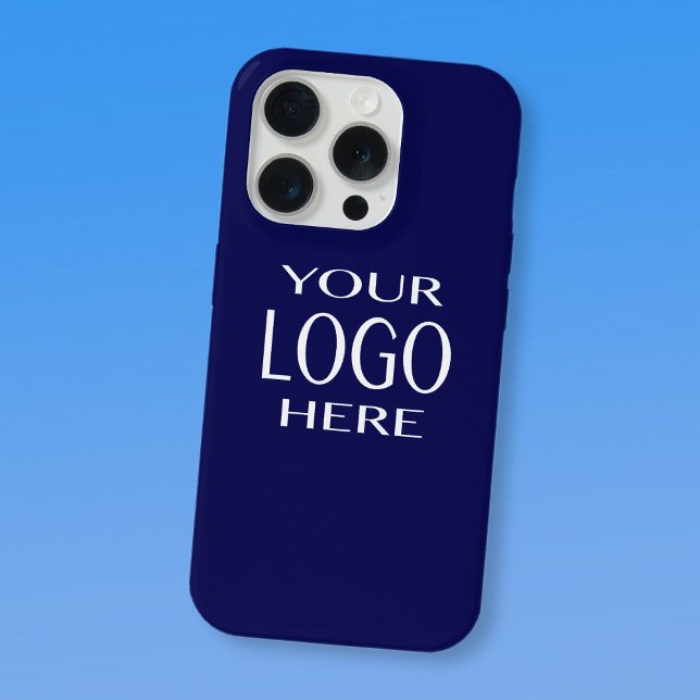 Your Logo | Simple Logo Replacement Navy Blue iPhone Case (Creator Uploaded)