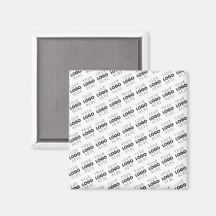 Your Logo Simple Repeating Diagonal Pattern Magnet